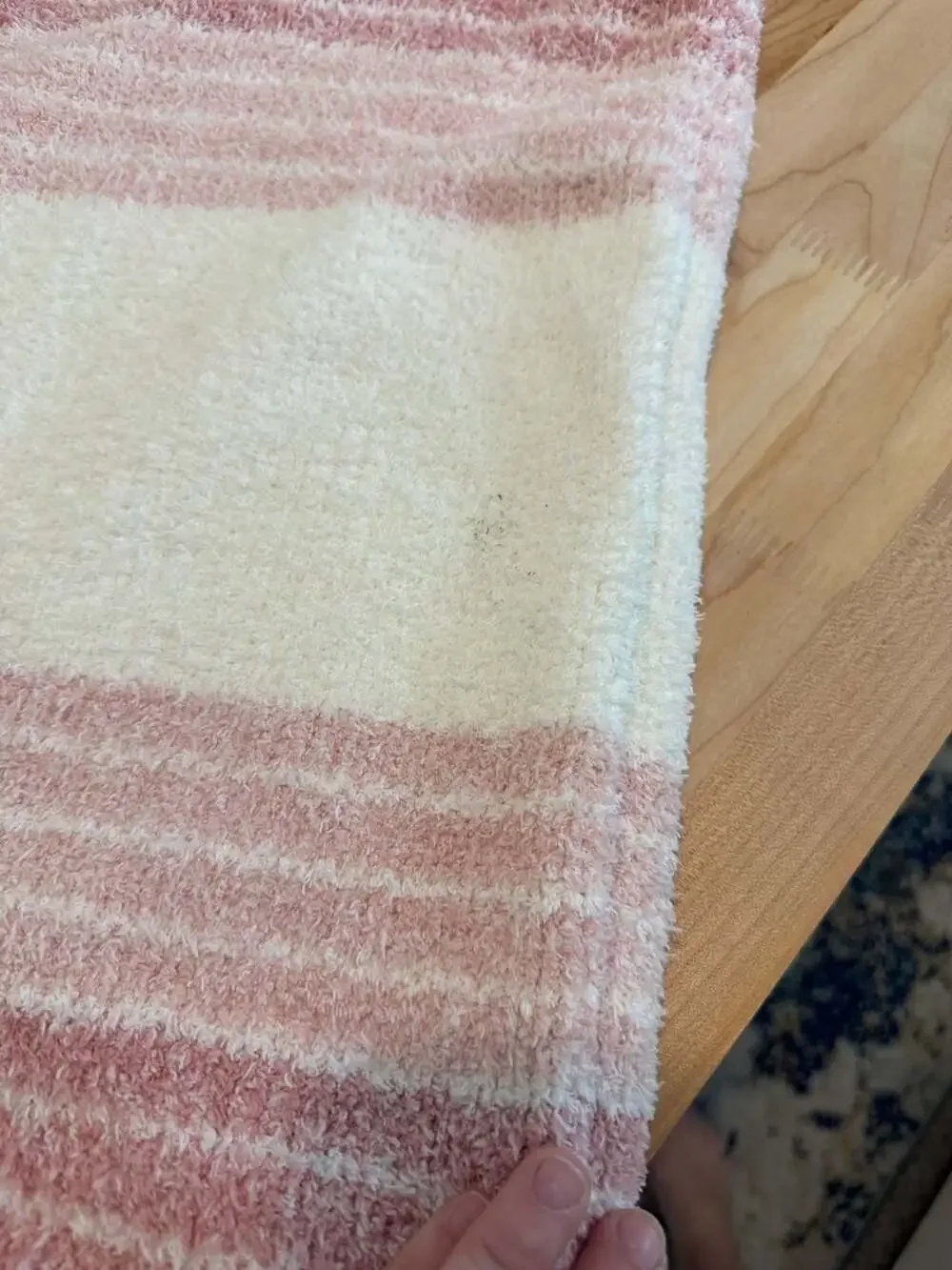 UGG Poppy Oblong Throw Pillow Desert Coral Stripe with Tassels